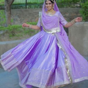 golden work rajputi poshak