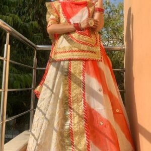 golden work rajputi poshak